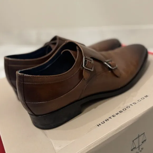 🆕  Johnston &amp; Murphy Gibbons Double Monk Memory Foam Leather Mens Dress Loafer