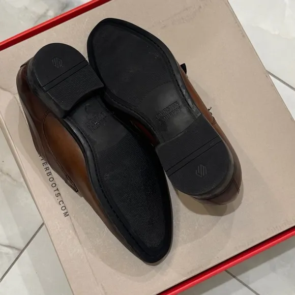 🆕  Johnston &amp; Murphy Gibbons Double Monk Memory Foam Leather Mens Dress Loafer