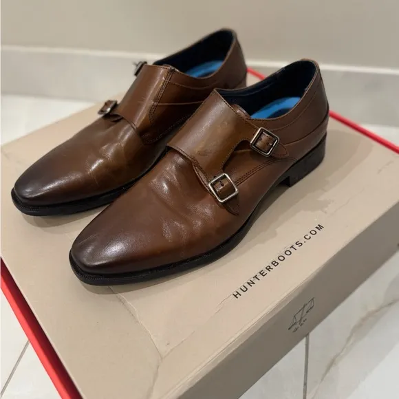 🆕  Johnston &amp; Murphy Gibbons Double Monk Memory Foam Leather Mens Dress Loafer