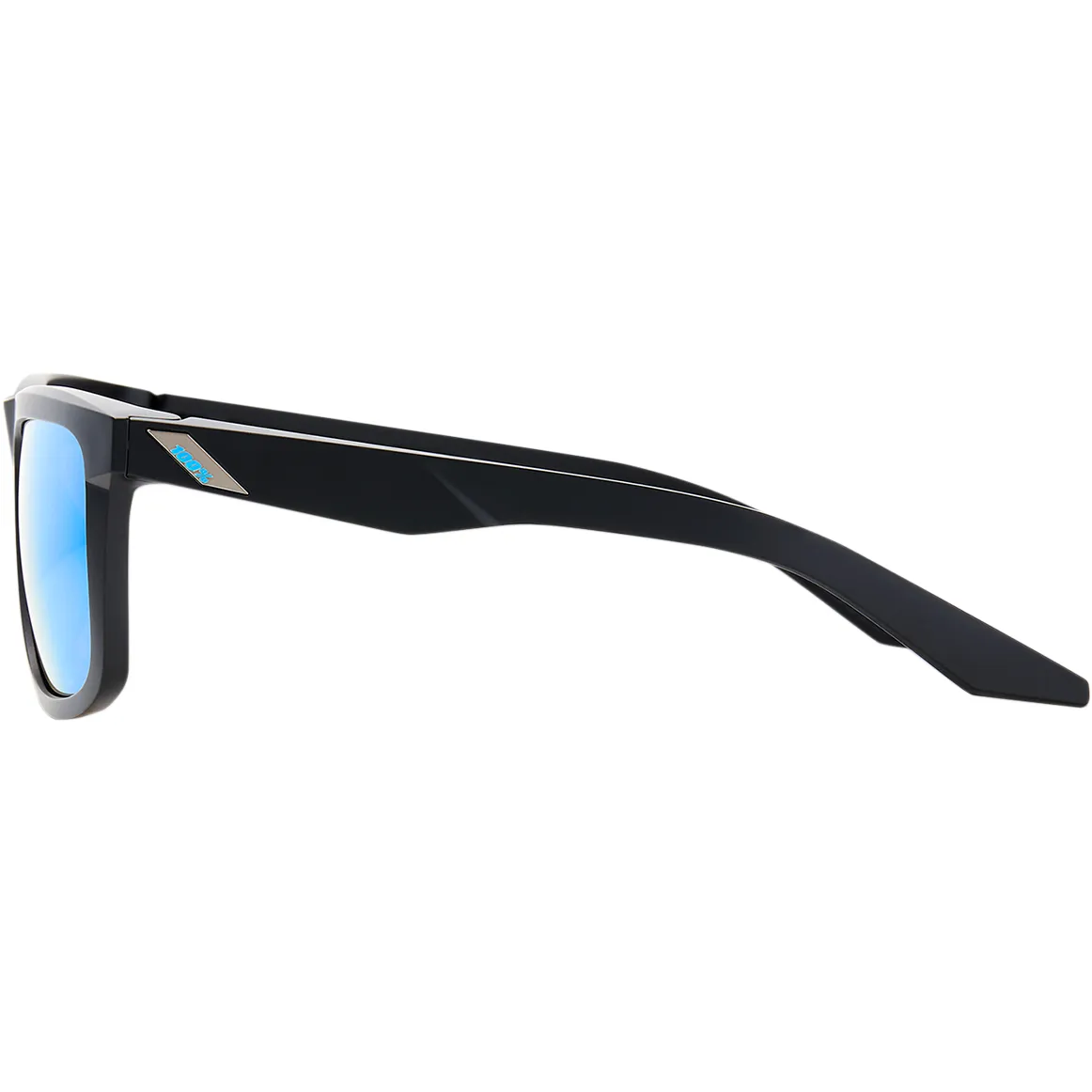 100% Blake Sunglasses - Matte Black - HiPER Blue Mirror 61029-019-75