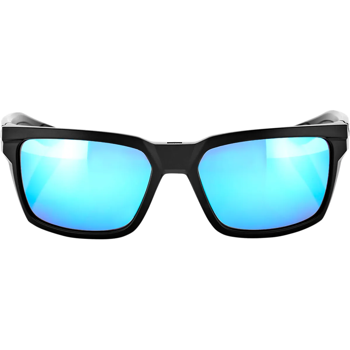 100% Daze Sunglasses - Matte Black - Blue Mirror 61030-019-75