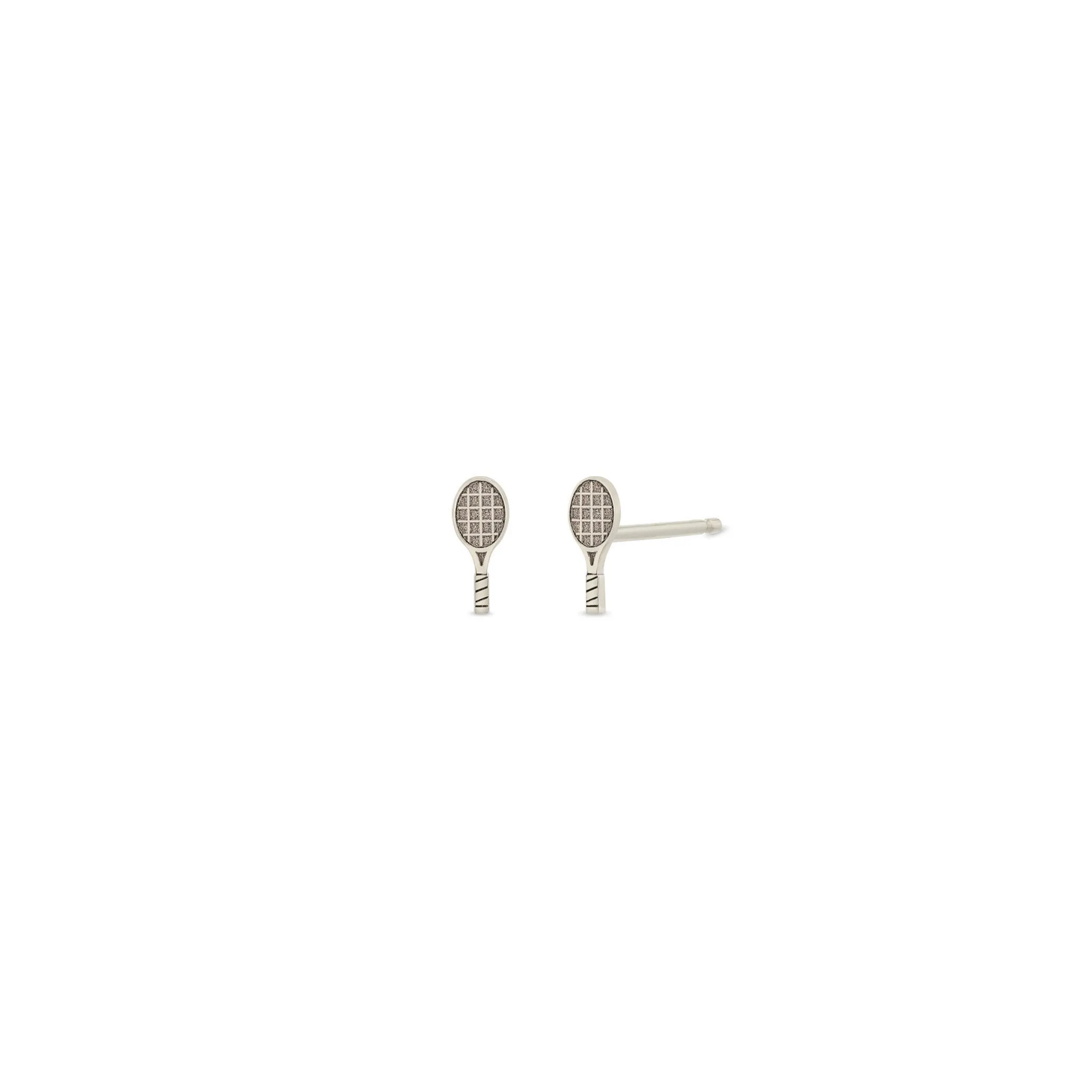14k Itty Bitty Tennis Racket Stud