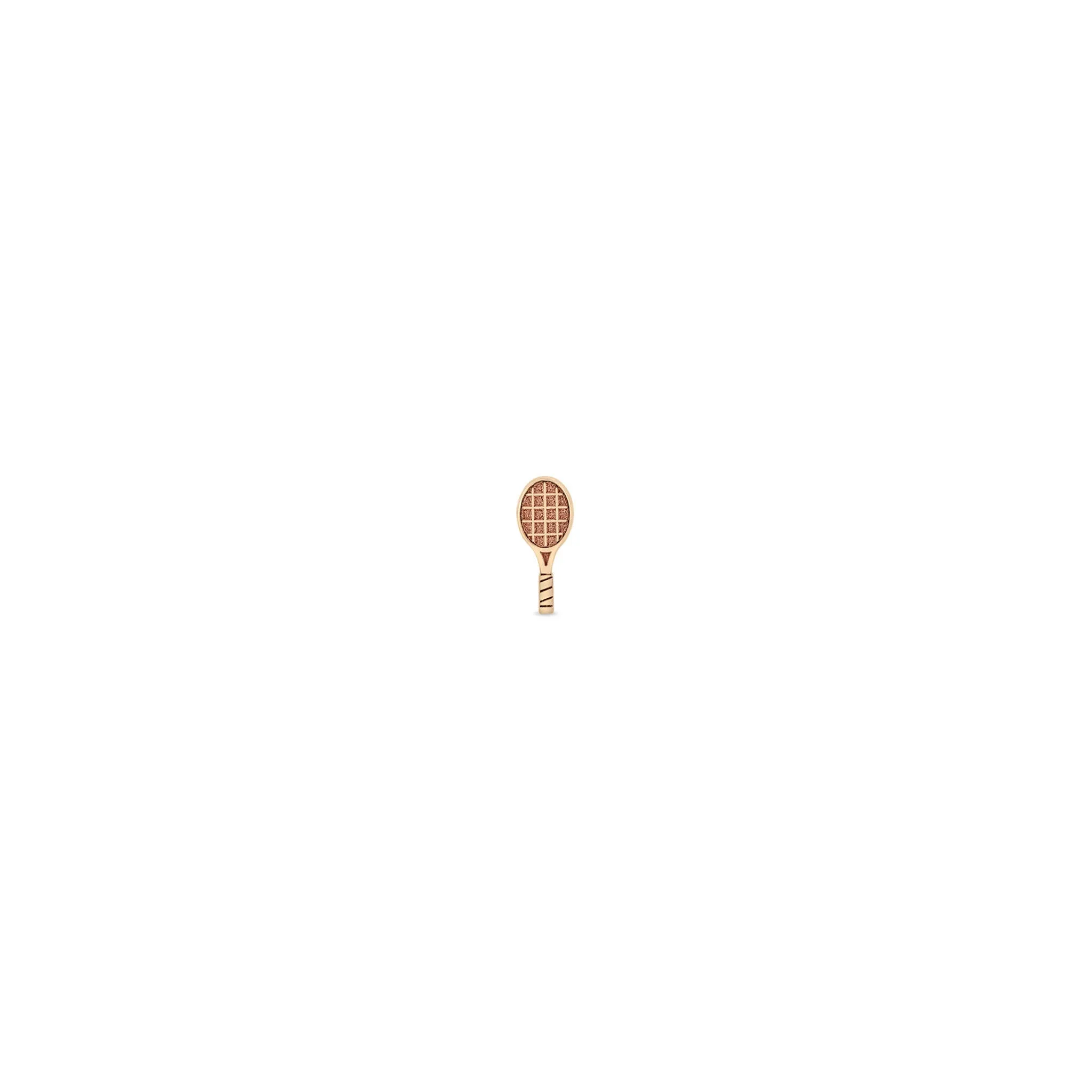 14k Itty Bitty Tennis Racket Stud