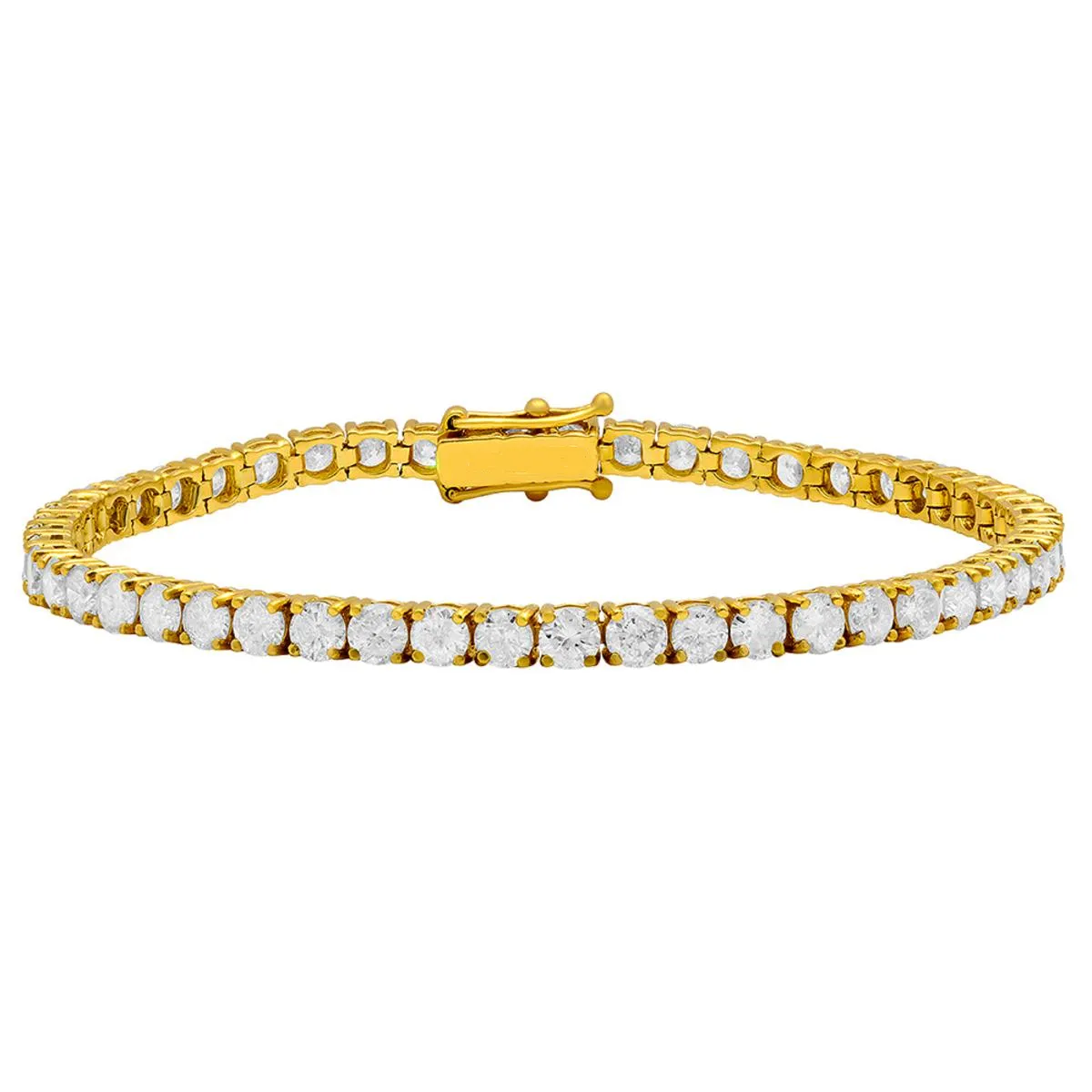 14k Yellow Gold 1.00Ct Diamond Tennis Bracelet