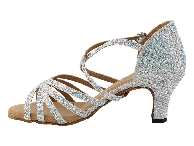 1613Bling White Glitter Satin