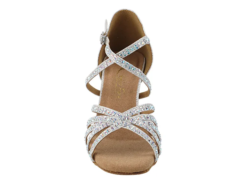 1613Bling White Glitter Satin