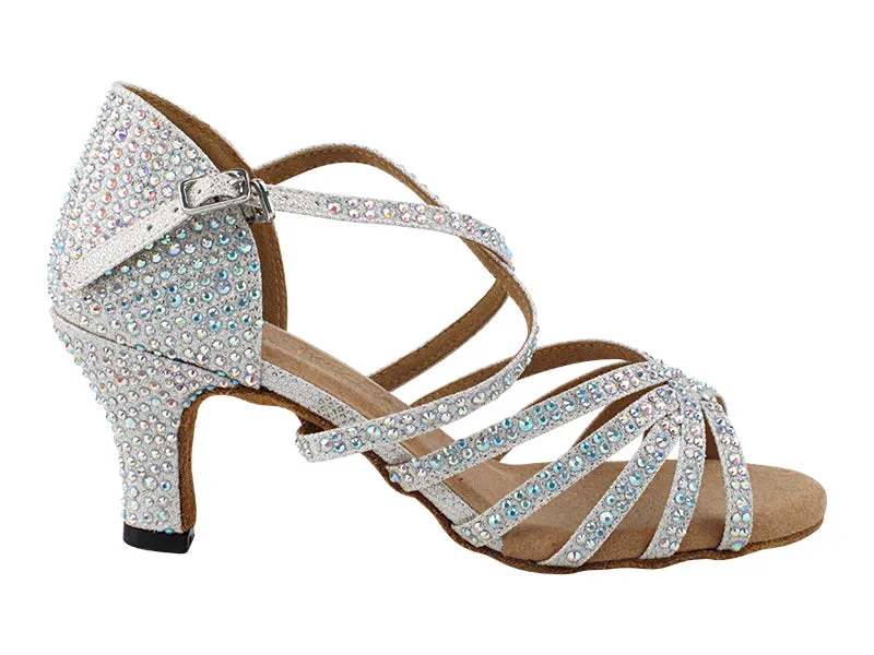 1613Bling White Glitter Satin