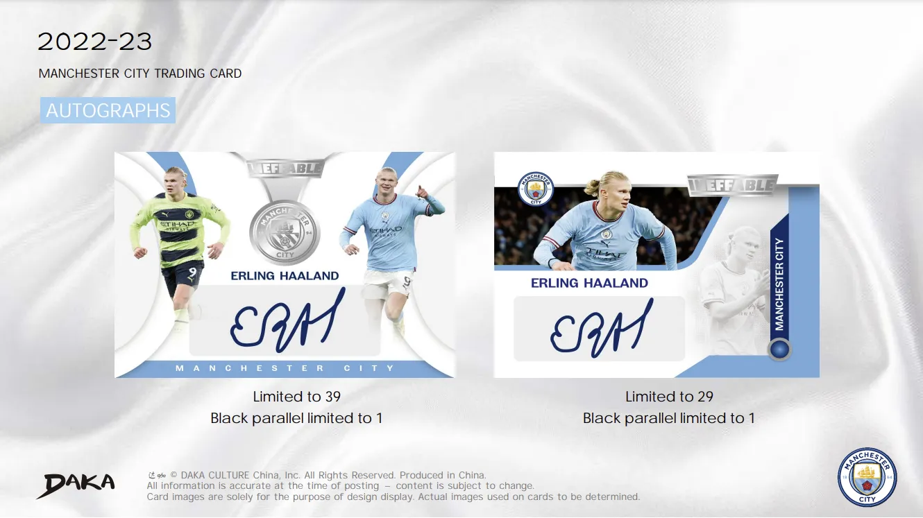 2022-23 MANCHESTER CITY Ineffable Soccer Sports Card X DaKA