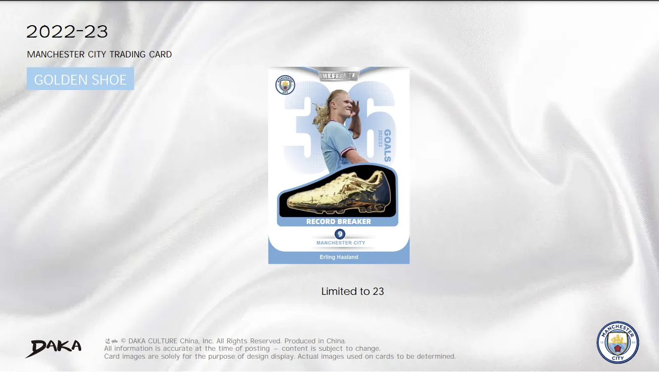 2022-23 MANCHESTER CITY Ineffable Soccer Sports Card X DaKA
