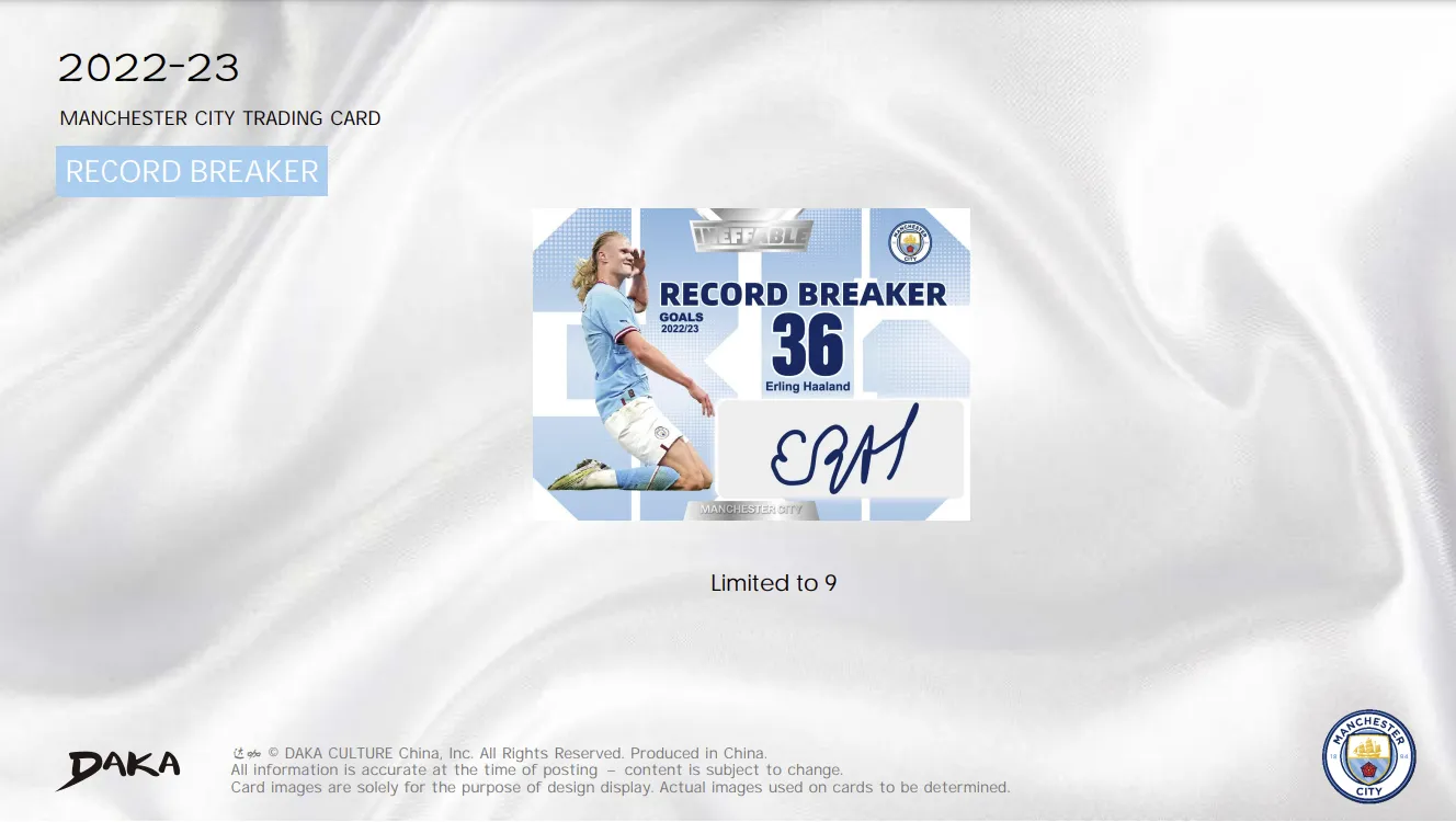 2022-23 MANCHESTER CITY Ineffable Soccer Sports Card X DaKA