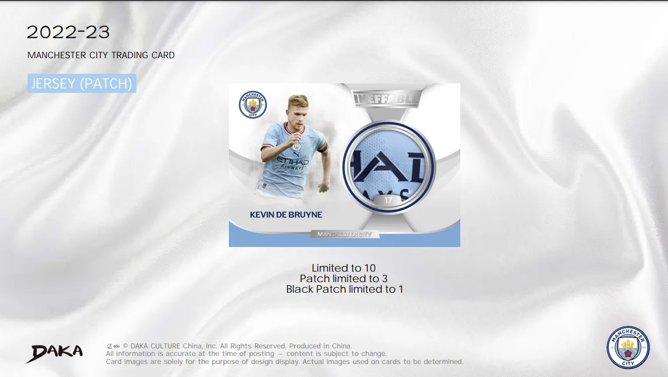 2022-23 MANCHESTER CITY Ineffable Soccer Sports Card X DaKA
