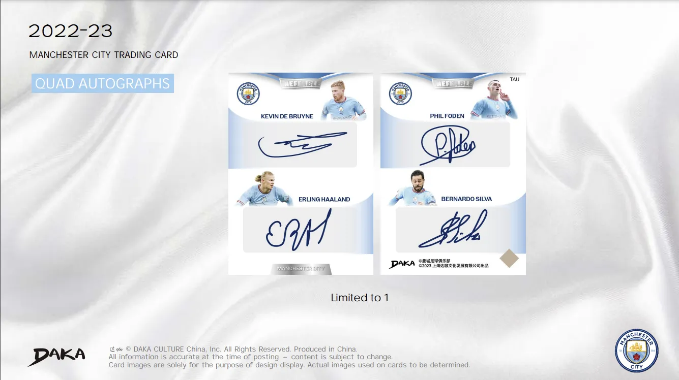 2022-23 MANCHESTER CITY Ineffable Soccer Sports Card X DaKA