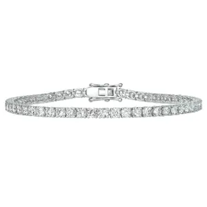 2.14 Carat 7.5'' Natural Diamond Tennis Bracelet G-H SI 14K White Gold