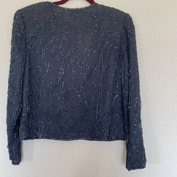 90s Silk NWT‎ beaded cardigan
