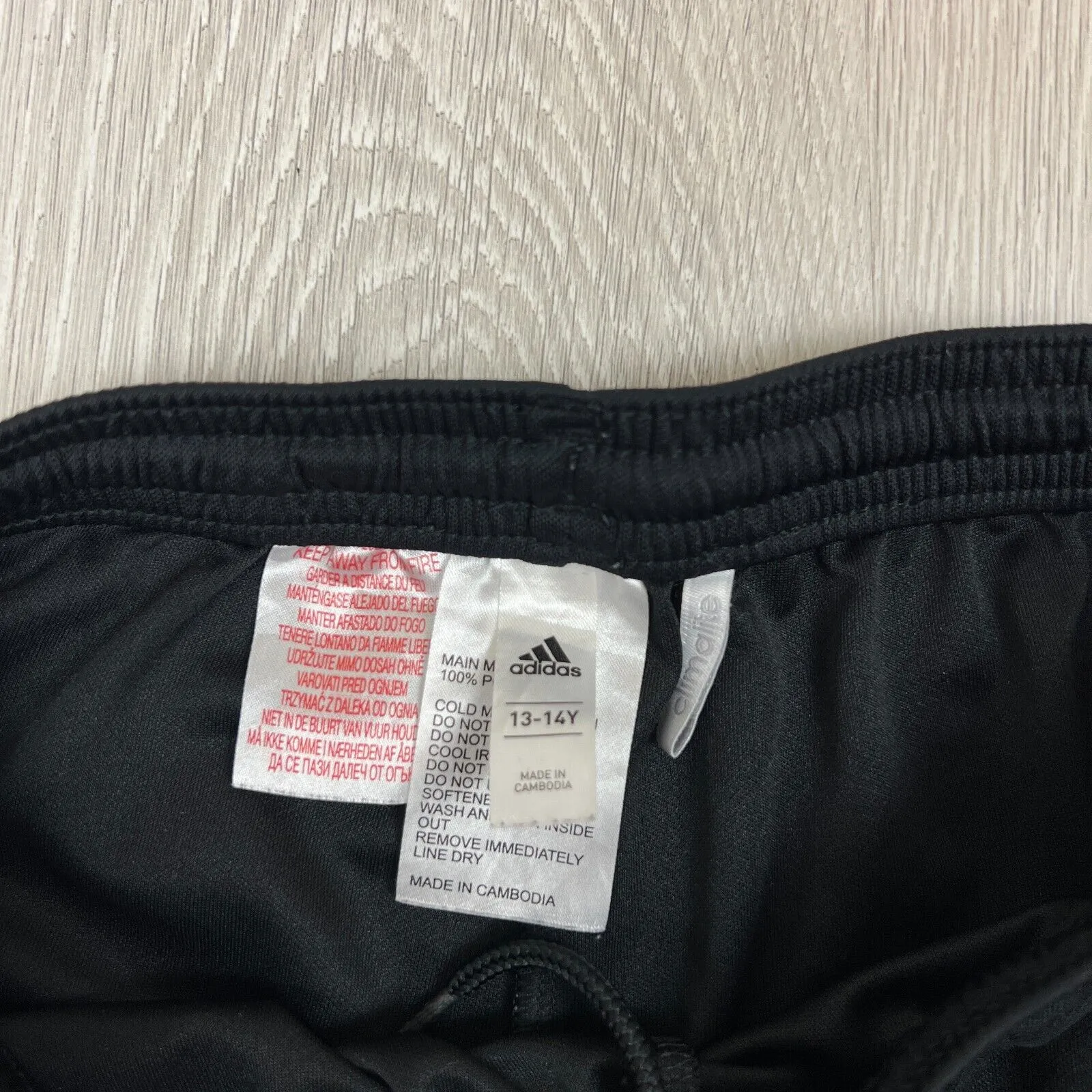 adidas Kids Black Soccer Shorts Football Shorts Size 13-14 Years