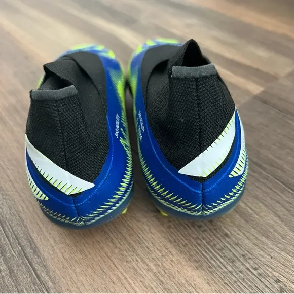 Adidas Kids Nemeziz  FG Kids Laceless Soccer Cleats Royal Blue &amp; Yellow 10.5K