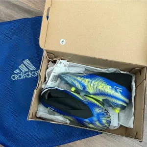 Adidas Kids Nemeziz  FG Kids Laceless Soccer Cleats Royal Blue &amp; Yellow 10.5K