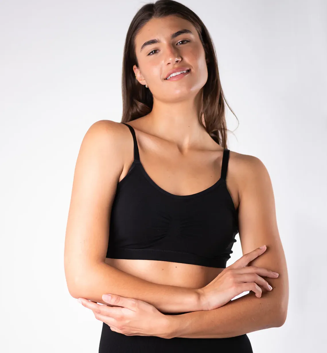 Adjustable Strap Bralette - Black