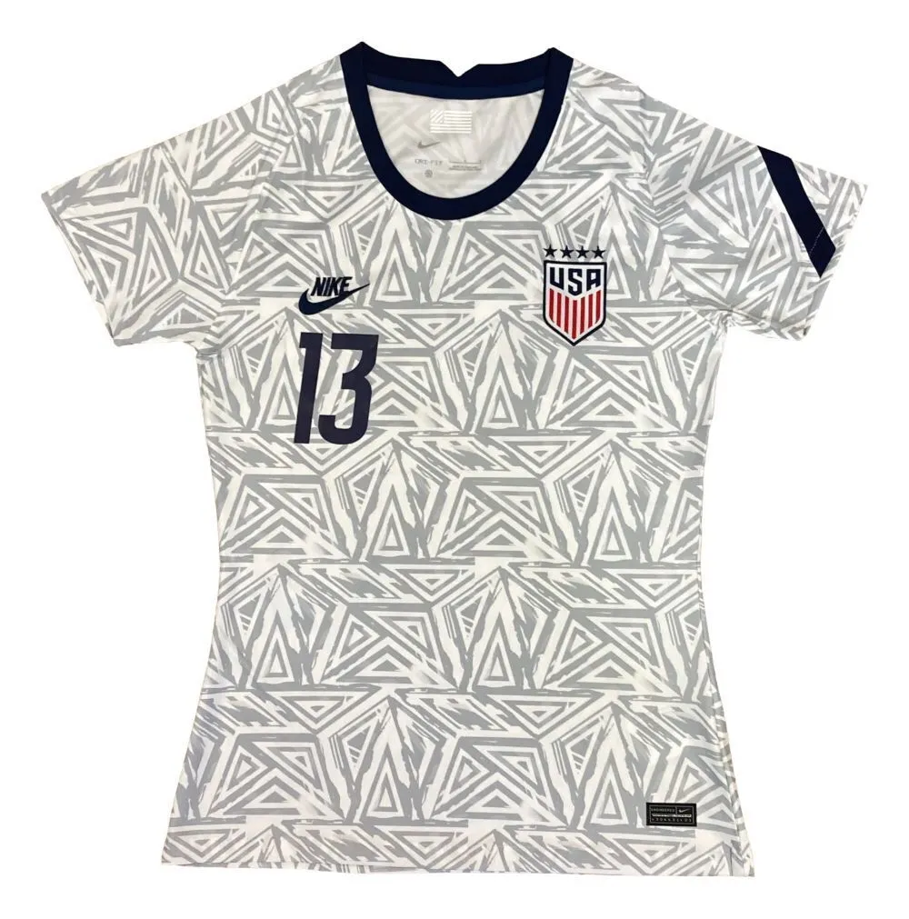 Alex Morgan Signed 2021/22 Nike USA Women's Pre-Match Soccer Jersey BAS BAS