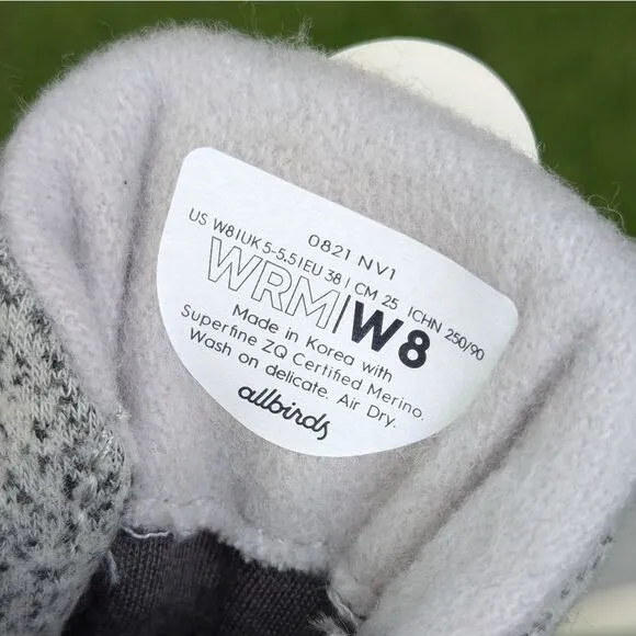 ALLBIRDS WRM - Women's Shoes - SIZE 8