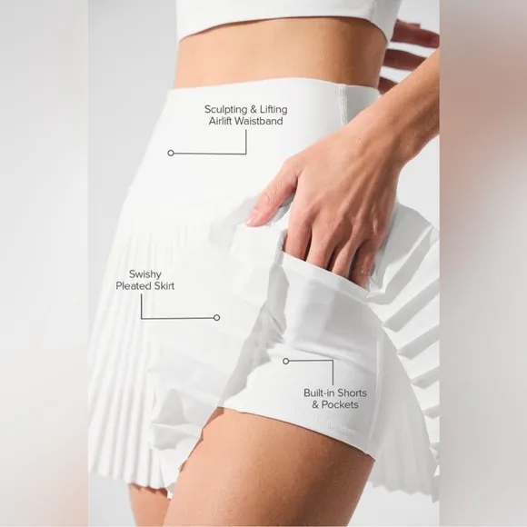 ALO YOGA Grand Slam Tennis Skirt SZ. XXS NWOT
