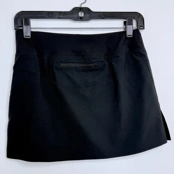 Arc'teryx Womens Solita Skort Small Black Athletic Zip Pocket Golf Hiking Tennis