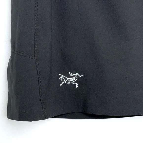Arc'teryx Womens Solita Skort Small Black Athletic Zip Pocket Golf Hiking Tennis