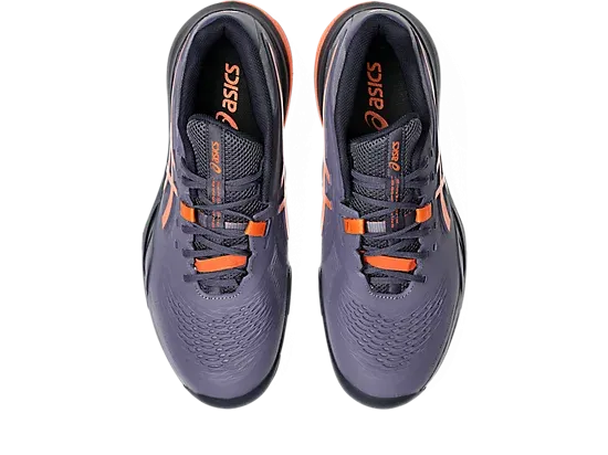 ASICS GEL RESOLUTION X WIDE GREYISH PURPLE/NOVA ORANGE MEN'S TENNIS SHOE