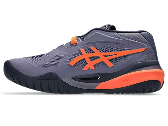 ASICS GEL RESOLUTION X WIDE GREYISH PURPLE/NOVA ORANGE MEN'S TENNIS SHOE