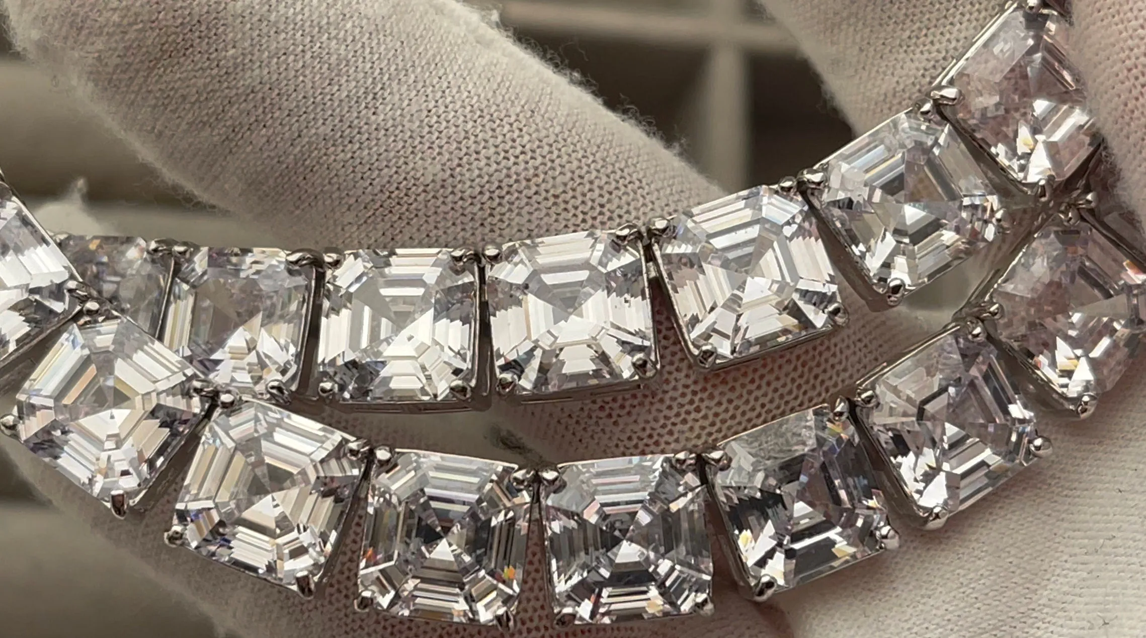 Asscher Diamond Tennis Chain | Tennis Chain | Tennis Necklace | Asscher Necklace | Baguette Chain | Iced Out Chain | Hip Hop Chain | Classy