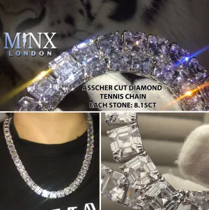 Asscher Diamond Tennis Chain | Tennis Chain | Tennis Necklace | Asscher Necklace | Baguette Chain | Iced Out Chain | Hip Hop Chain | Classy