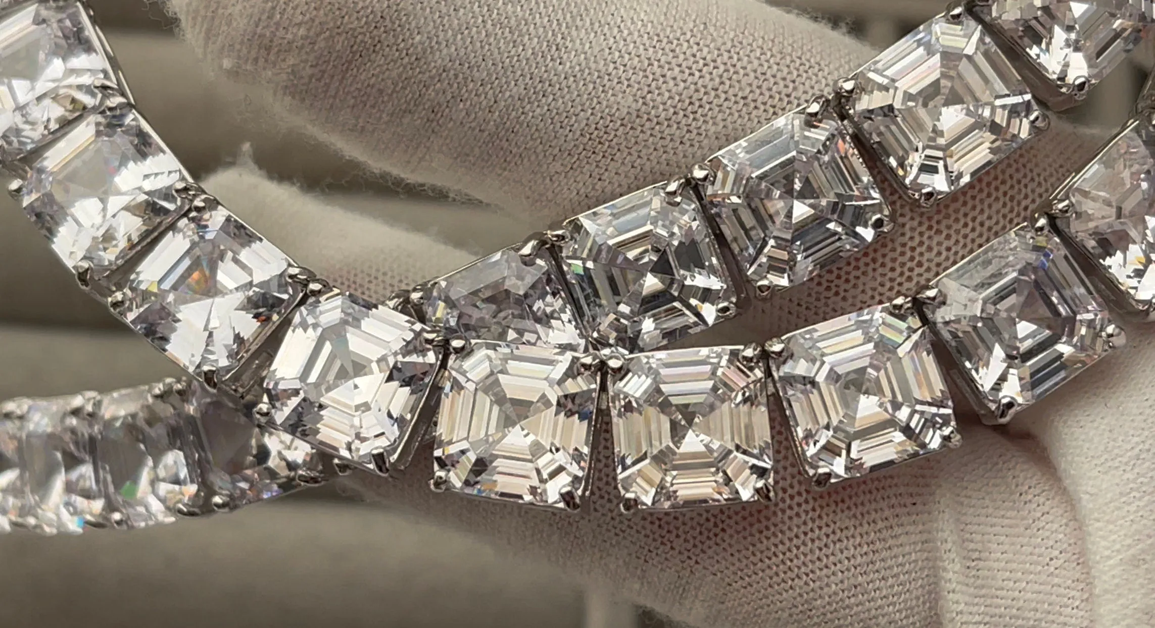Asscher Diamond Tennis Chain | Tennis Chain | Tennis Necklace | Asscher Necklace | Baguette Chain | Iced Out Chain | Hip Hop Chain | Classy