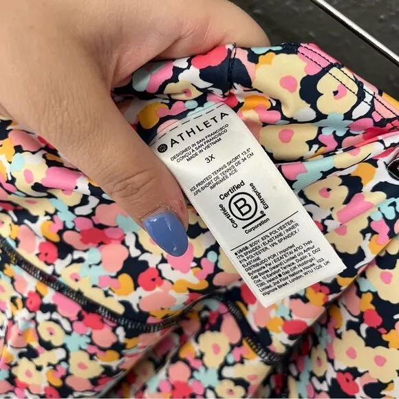 Athleta Ace Tennis Skort 13.5&quot; in Volley Floral Lunaria