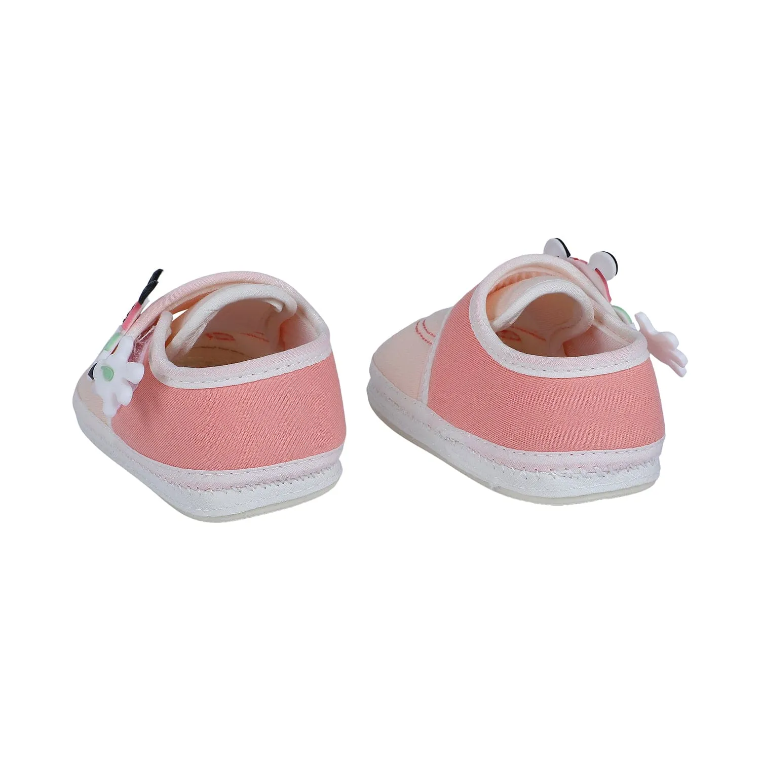 Baby Moo Puppy Face Soft Sole Anti-Slip Booties - Pink
