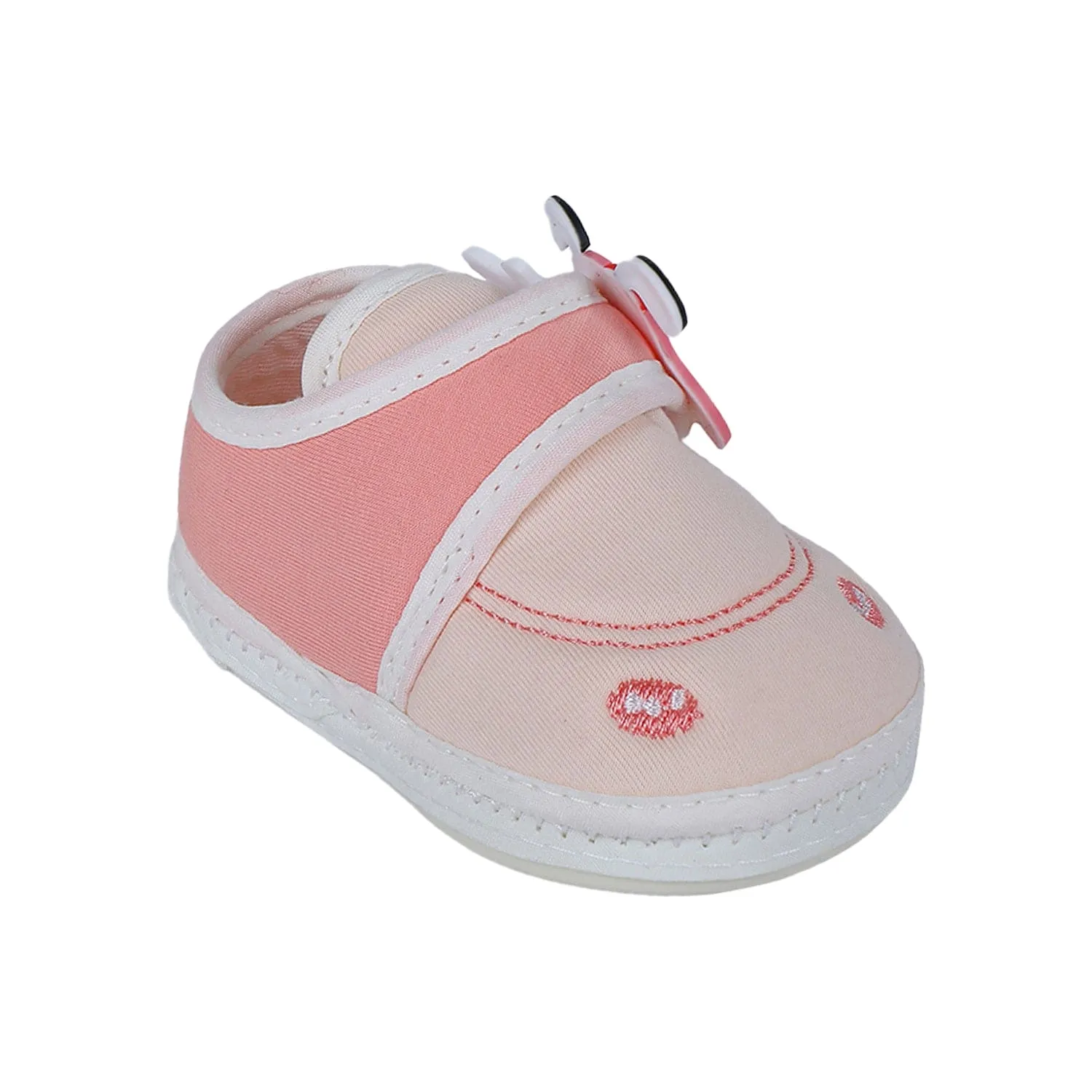 Baby Moo Puppy Face Soft Sole Anti-Slip Booties - Pink