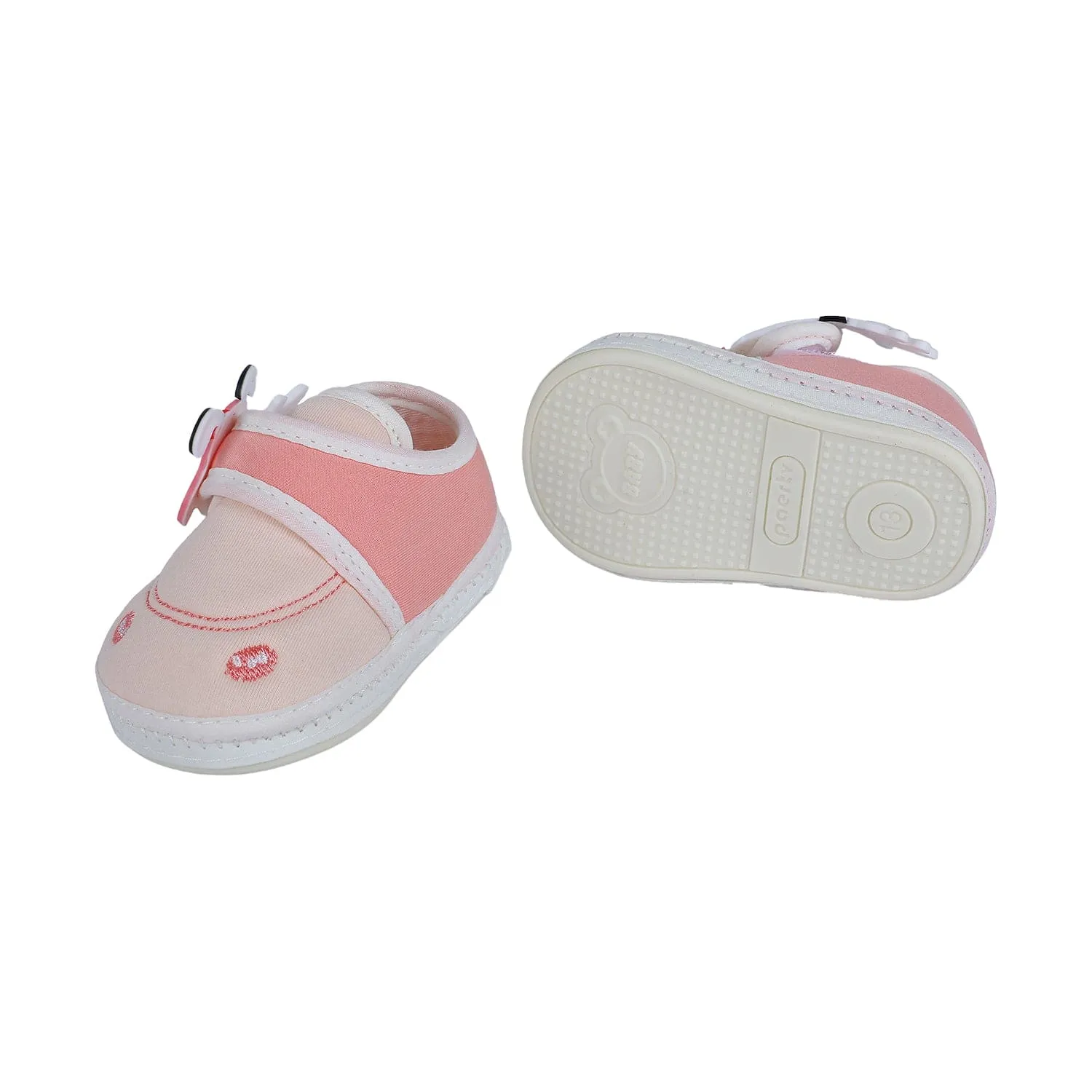 Baby Moo Puppy Face Soft Sole Anti-Slip Booties - Pink