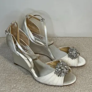Badgley Mischka Tacey Embellished Strappy Wedge Sandal