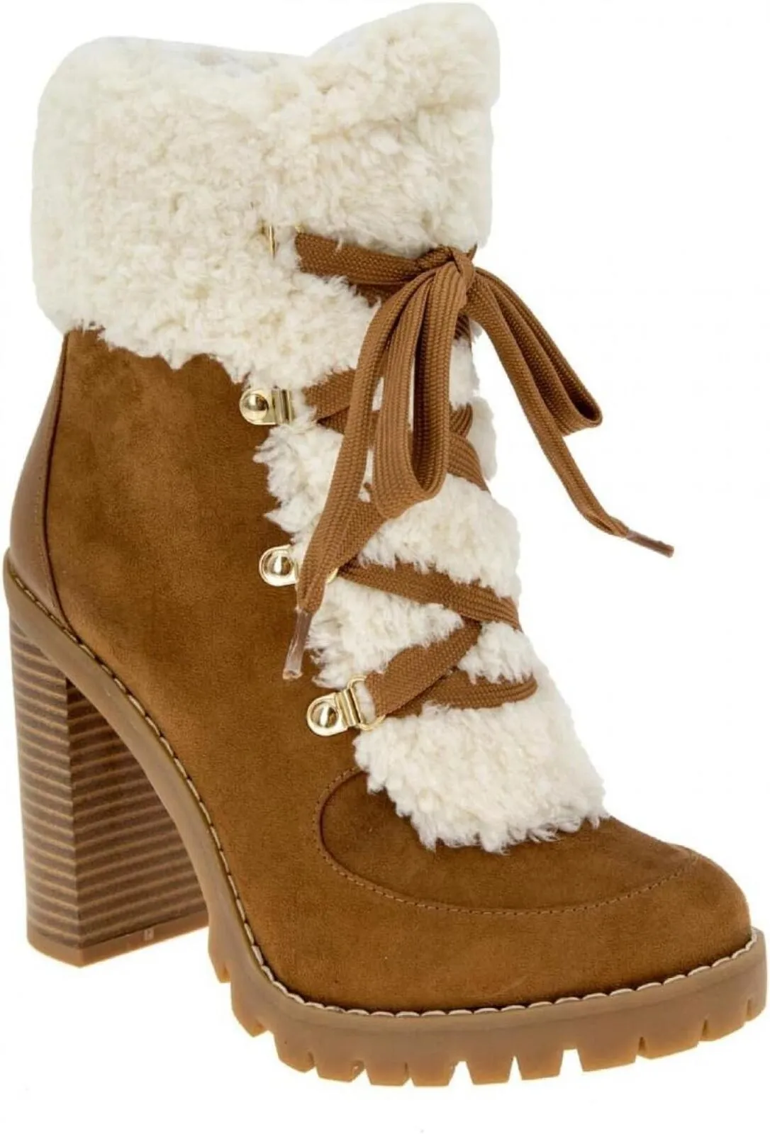 BCBGeneration Women's Hiker Ankle Boot GN219526 Camel Brown 6M