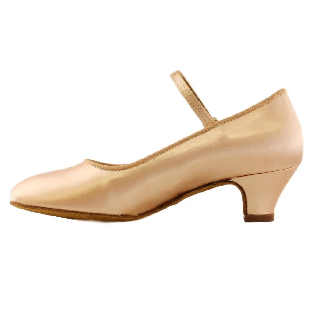 BD Dance 501, Heel Child I, Tan 1, Girls' Standard Dance Shoes