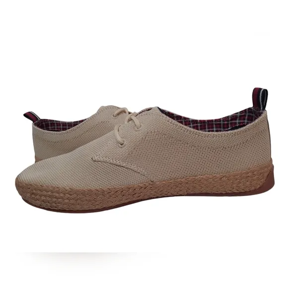 Ben Sherman Men's Prill Oxford Knit Sneaker Shoes Natural knit size 8M New