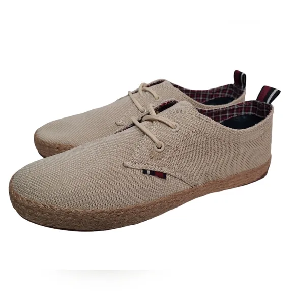 Ben Sherman Men's Prill Oxford Knit Sneaker Shoes Natural knit size 8M New