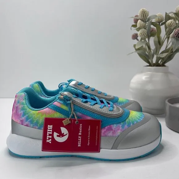 Billy Basics Goat Lace Up Zip Shoes Rainbow Tie Dye BK23157 Kids US 7W NWOB