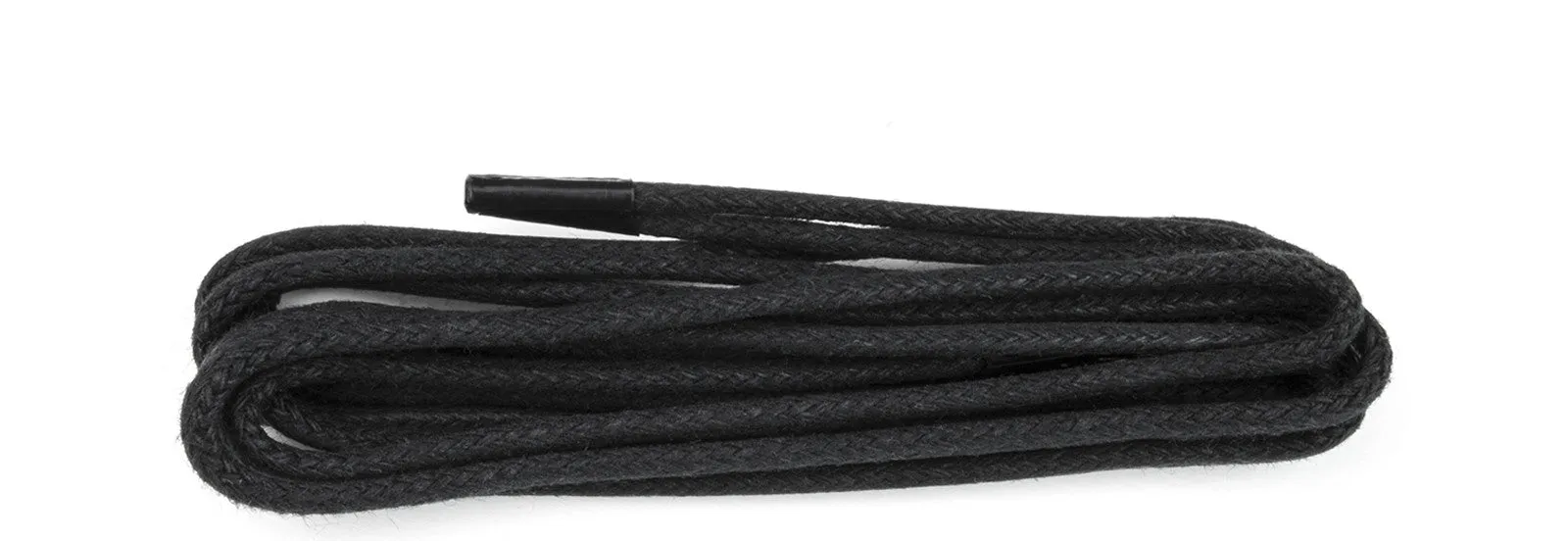 Black laces Wax Flat 3mm 75cm