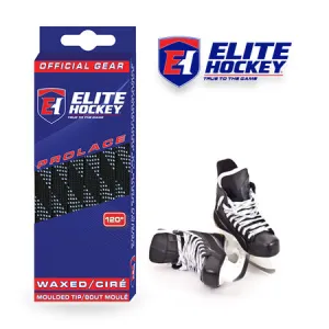 Black Waxed Hockey Laces