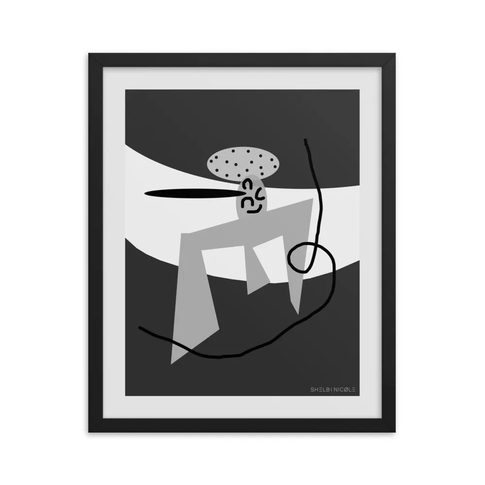 Black   White Framed Print by Shelbi Nicole