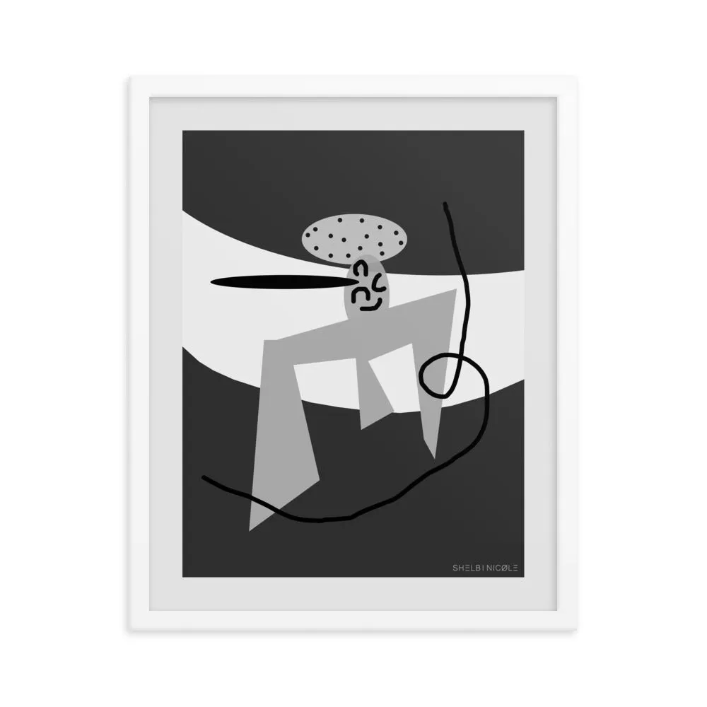 Black   White Framed Print by Shelbi Nicole