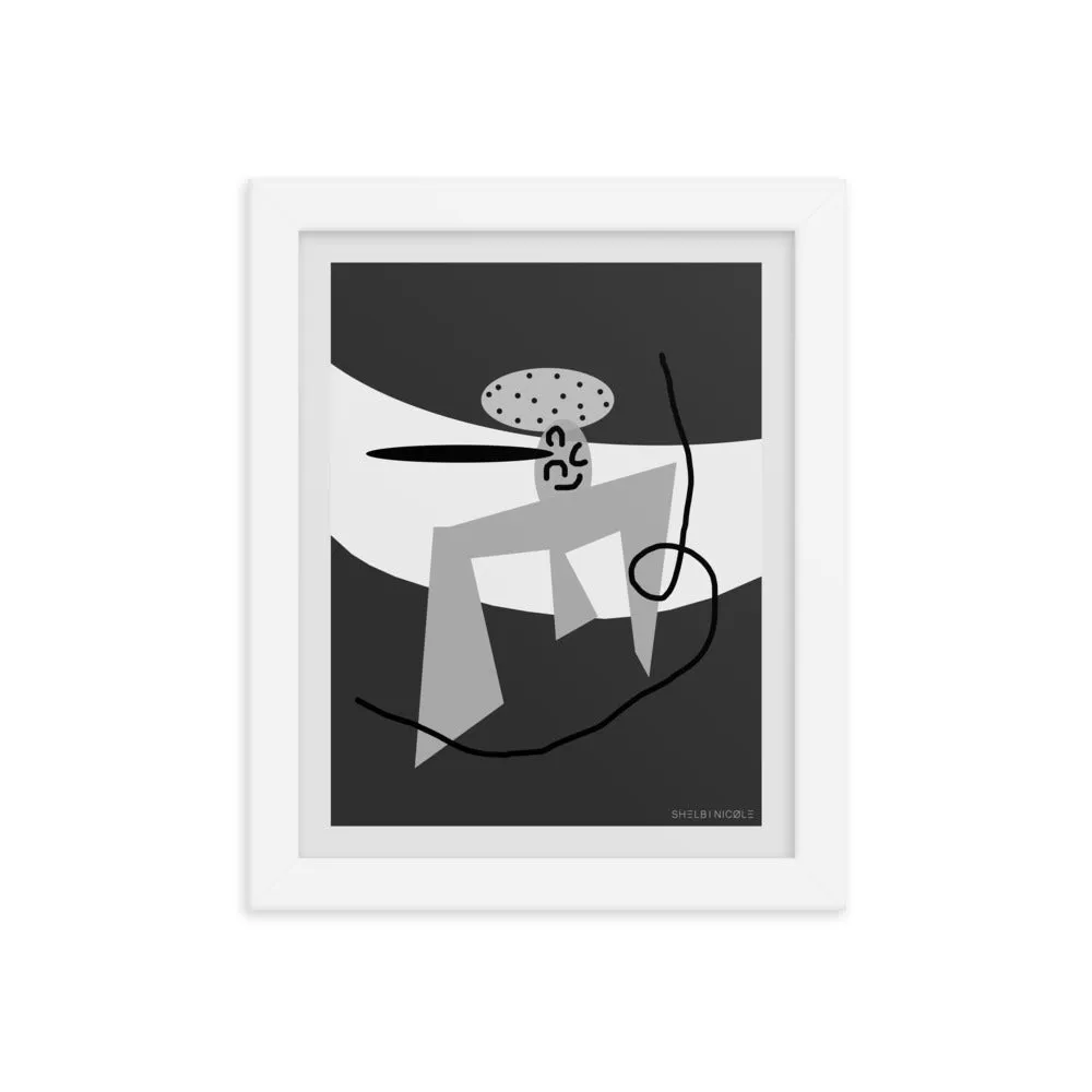 Black   White Framed Print by Shelbi Nicole