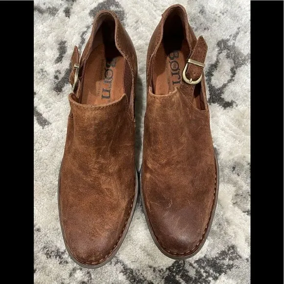 BORN Nolina Rust Leather NWOB Bootie