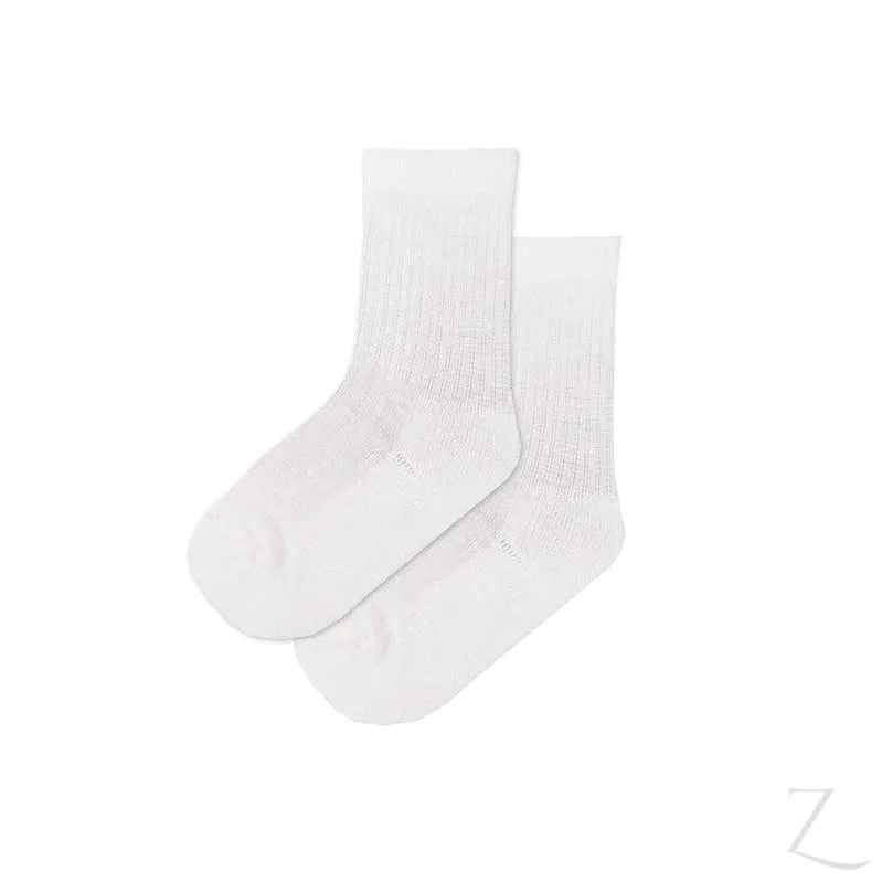 Boys Anklet Tennis Socks - White