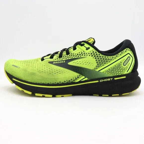 Brooks Ghost 14 Mens Size 12D US Nightlife Neon Green Running Shoes Sneakers